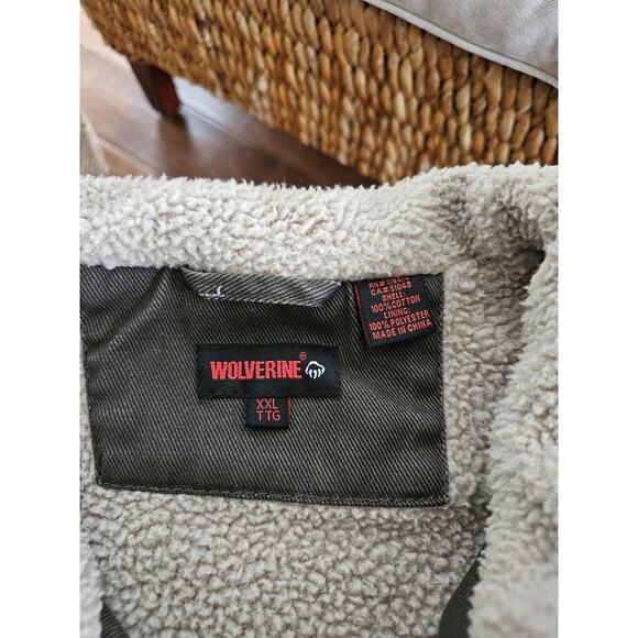 Wolverine Sherpa Lined Canvas Vest Men's Size 2XL - Picture 4 of 7